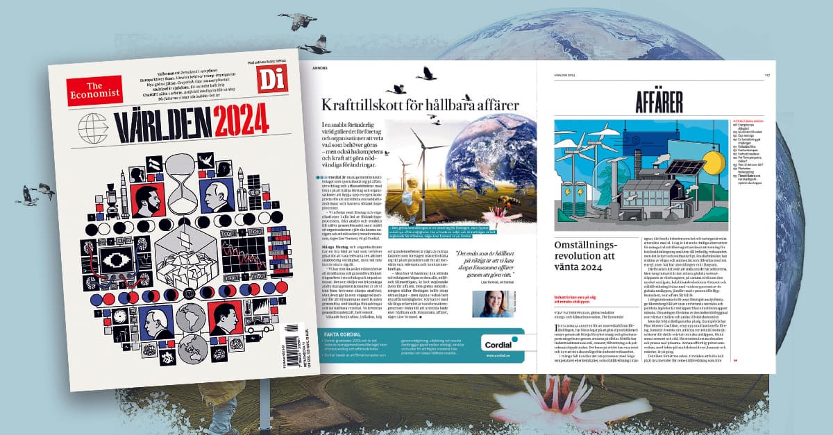 Cordial i The Economists artikel | Hållbara affärer